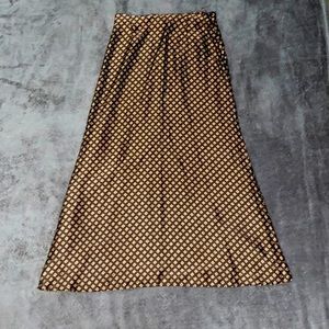 thrifted brown and tan maxi skirt (brand: limited, size: M)